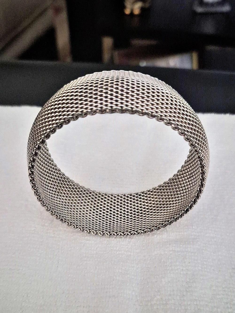 Silver-Tone Mesh Cuff Bracelet